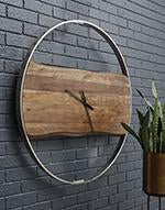 Panchali Brown/Silver Finish Wall Clock - Gate FurnitureOther Products