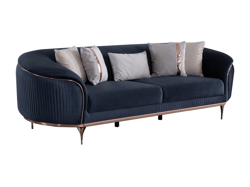 Pandora 100" Wide Striped Sofa - Gate FurnitureSofas