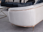 Pandora 100" Wide Striped Sofa - Gate FurnitureSofas