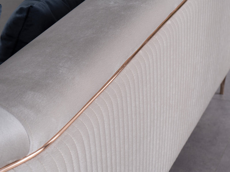 Pandora 100" Wide Striped Sofa - Gate FurnitureSofas