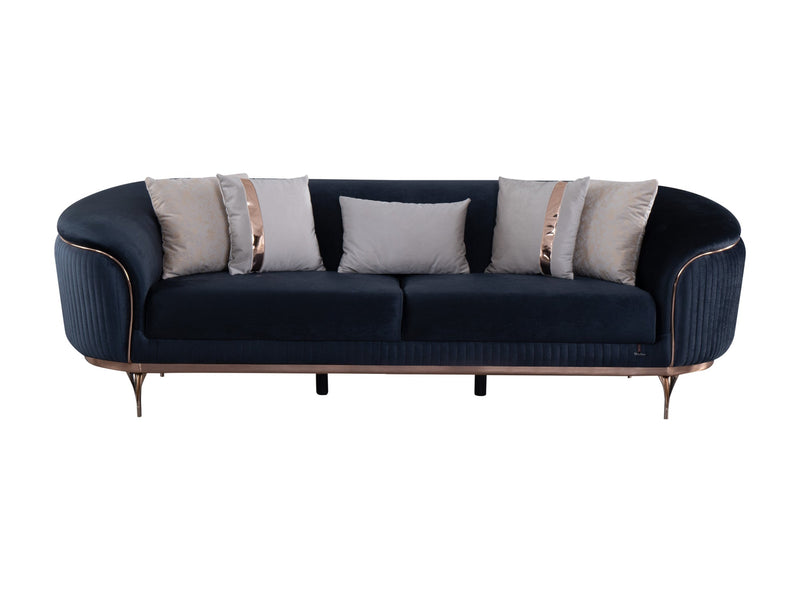 Pandora 100" Wide Striped Sofa - Gate FurnitureSofas