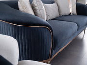 Pandora 100" Wide Striped Sofa - Gate FurnitureSofas