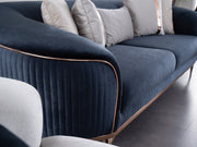 Pandora 100" Wide Striped Sofa - Gate FurnitureSofas