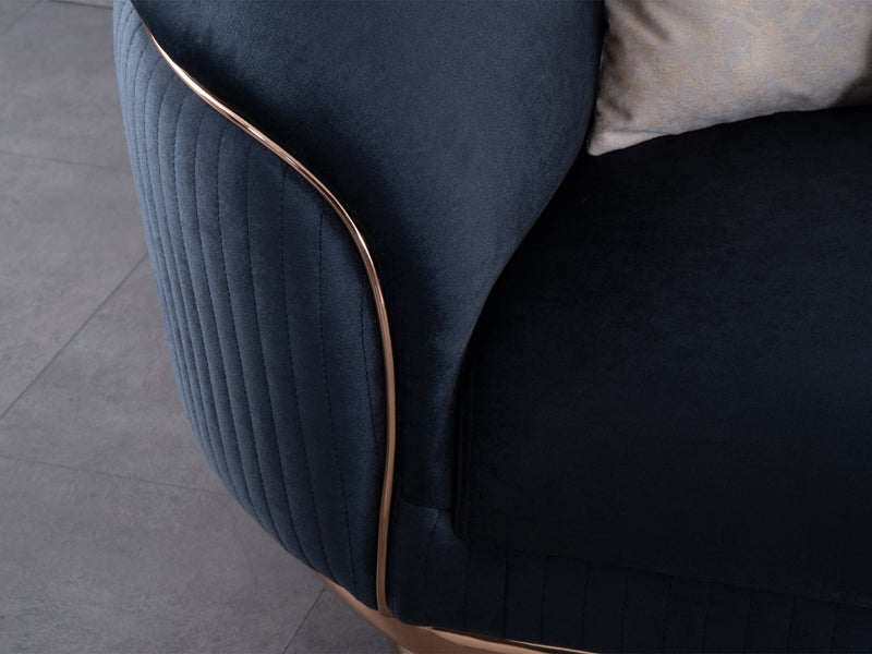 Pandora 100" Wide Striped Sofa - Gate FurnitureSofas