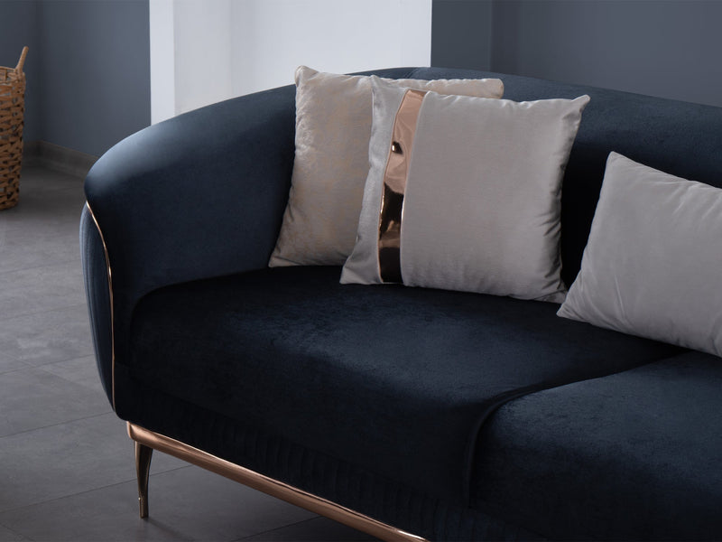 Pandora 100" Wide Striped Sofa - Gate FurnitureSofas