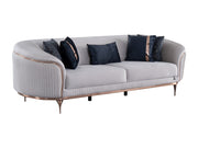 Pandora 100" Wide Striped Sofa - Gate FurnitureSofas