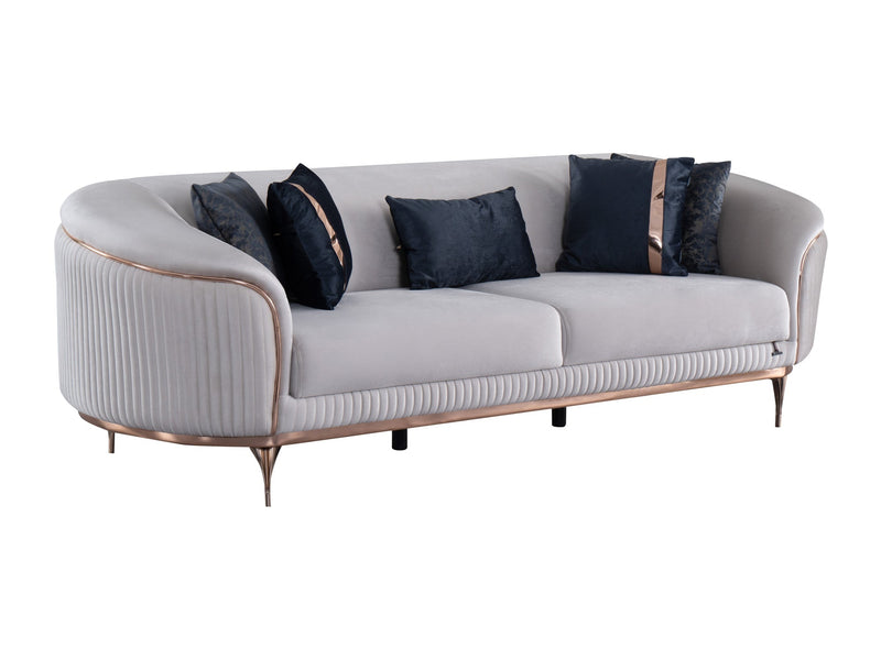 Pandora 100" Wide Striped Sofa - Gate FurnitureSofas