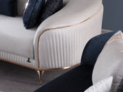 Pandora 100" Wide Striped Sofa - Gate FurnitureSofas