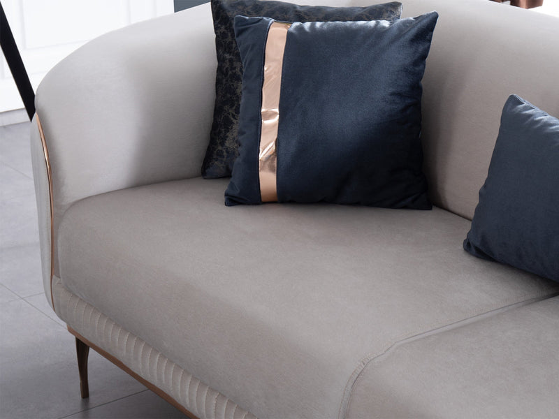 Pandora 100" Wide Striped Sofa - Gate FurnitureSofas