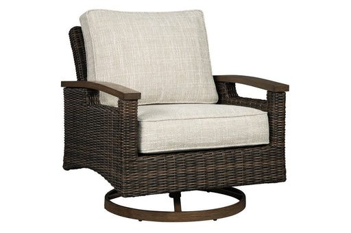 Paradise Trail Medium Brown Swivel Lounge Chair (Set of 2) - Gate FurnitureOutdoor Chair