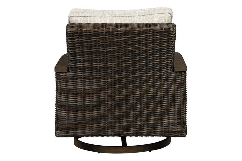 Paradise Trail Medium Brown Swivel Lounge Chair (Set of 2) - Gate FurnitureOutdoor Chair