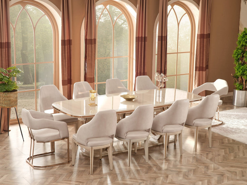Paris 10 Person Dining Room Set - Gate FurnitureDining Room Sets