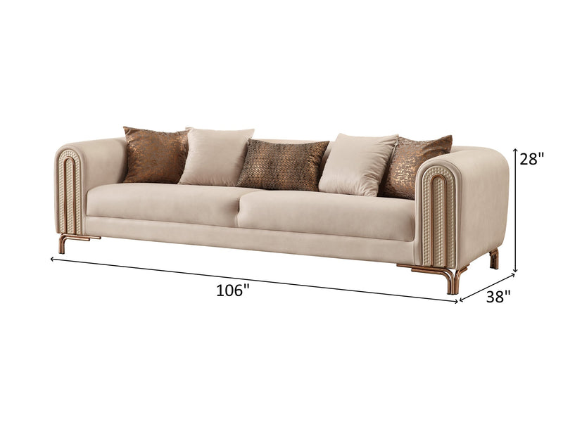 Paris 106" Wide Tuxedo Arm 4 Seater Sofa - Gate FurnitureSofas
