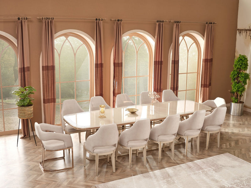 Paris 12 Person Dining Room Set - Gate FurnitureDining Room Sets