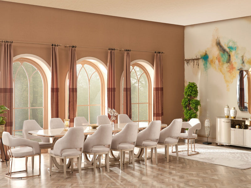 Paris 12 Person Dining Room Set - Gate FurnitureDining Room Sets