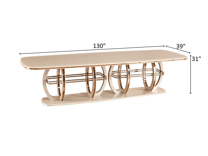 Paris 130" Wide 12 Person Dining Table - Gate FurnitureDining Tables