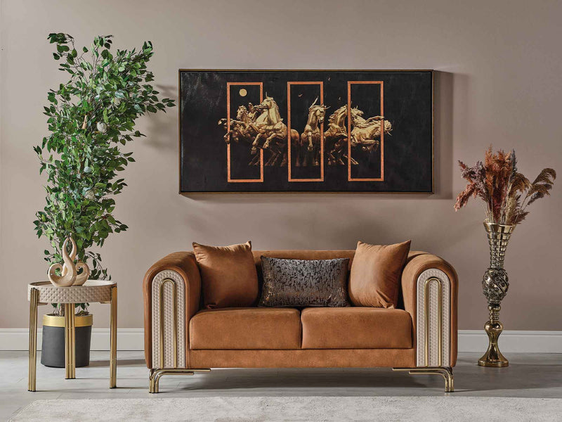 Paris 3-pieces (Sofa & Loveseat & Chair) Livingroom Set Brown in Brown - 101-PAR-ZEG04-321