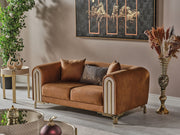 Paris 3-pieces (Sofa & Loveseat & Chair) Livingroom Set Brown in Brown - 101-PAR-ZEG04-321