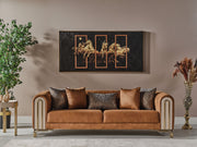 Paris 3-pieces (Sofa & Loveseat & Chair) Livingroom Set Brown in Brown - 101-PAR-ZEG04-321