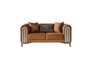 Paris 3-pieces (Sofa & Loveseat & Chair) Livingroom Set Brown in Brown - 101-PAR-ZEG04-321