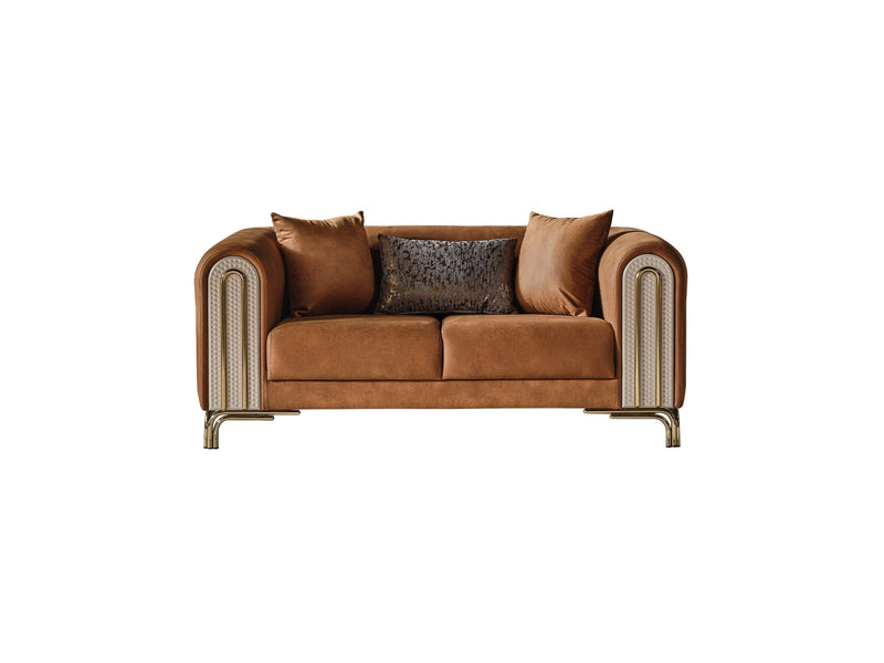 Paris 3-pieces (Sofa & Loveseat & Chair) Livingroom Set Brown in Brown - 101-PAR-ZEG04-321
