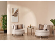 Paris 3-pieces (Sofa & Loveseat & Chair) Livingroom Set Cream in Cream - 101-PAR-ZEG02-321