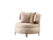 Paris 3-pieces (Sofa & Loveseat & Chair) Livingroom Set Cream in Cream - 101-PAR-ZEG02-321