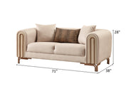 Paris 71" Wide Tuxedo Arm Loveseat - Gate FurnitureLoveseat