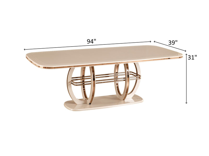 Paris 94" Wide 8 Person Dining Table - Gate FurnitureDining Tables