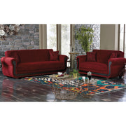 Parkave 67 in. Convertible Sleeper Loveseat in Red with Storage - Gate FurnitureLoveseat