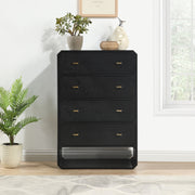 Parker Ash Veneer Chest in Black - 300Black-CH