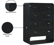Parker Ash Veneer Chest in Black - 300Black-CH