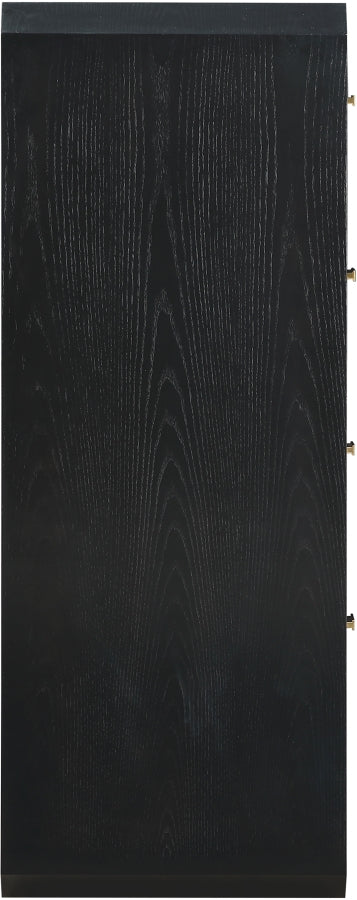 Parker Ash Veneer Chest in Black - 300Black-CH