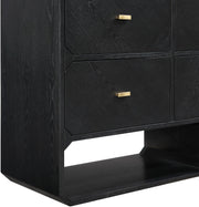 Parker Ash Veneer Chest in Black - 300Black-CH