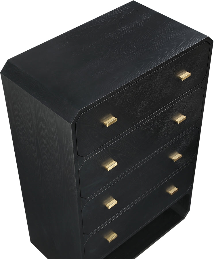 Parker Ash Veneer Chest in Black - 300Black-CH