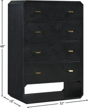 Parker Ash Veneer Chest in Black - 300Black-CH