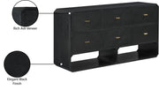 Parker Ash Veneer Dresser in Black - 300Black-D