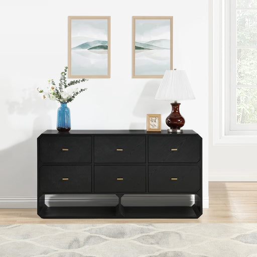 Parker Ash Veneer Dresser in Black - 300Black-D