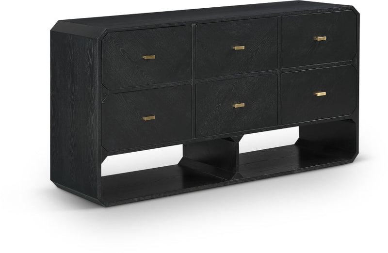 Parker Ash Veneer Dresser in Black - 300Black-D