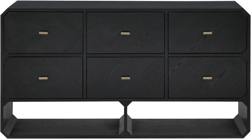 Parker Ash Veneer Dresser in Black - 300Black-D