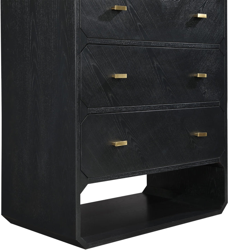 Parker Ash Veneer Dresser in Black - 300Black-D