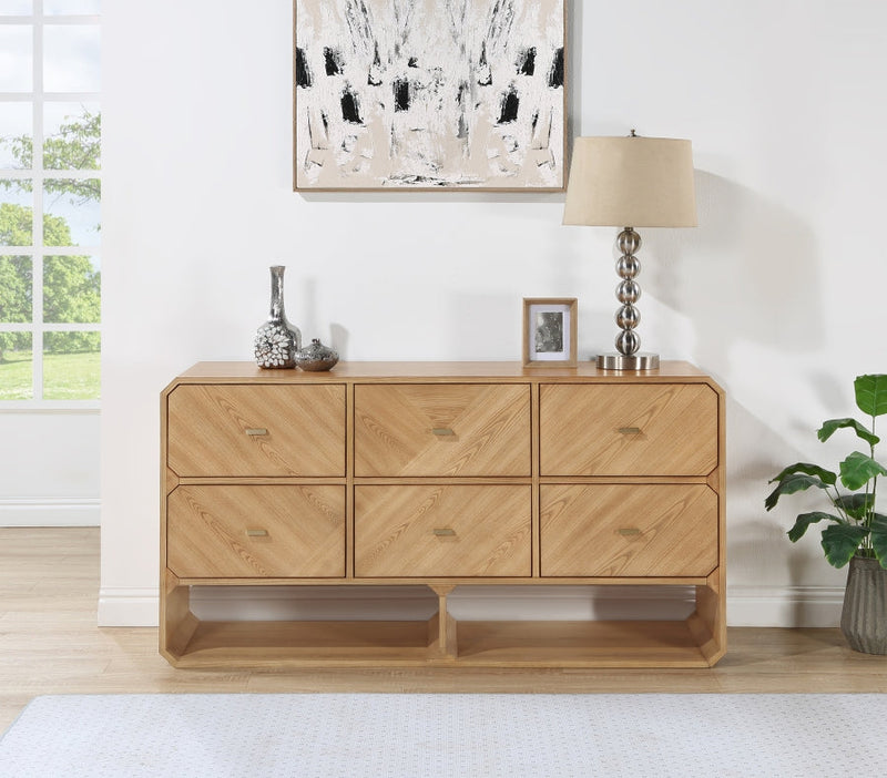 Parker Ash Veneer Dresser in Natural - 300Natural-D