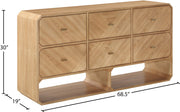 Parker Ash Veneer Dresser in Natural - 300Natural-D