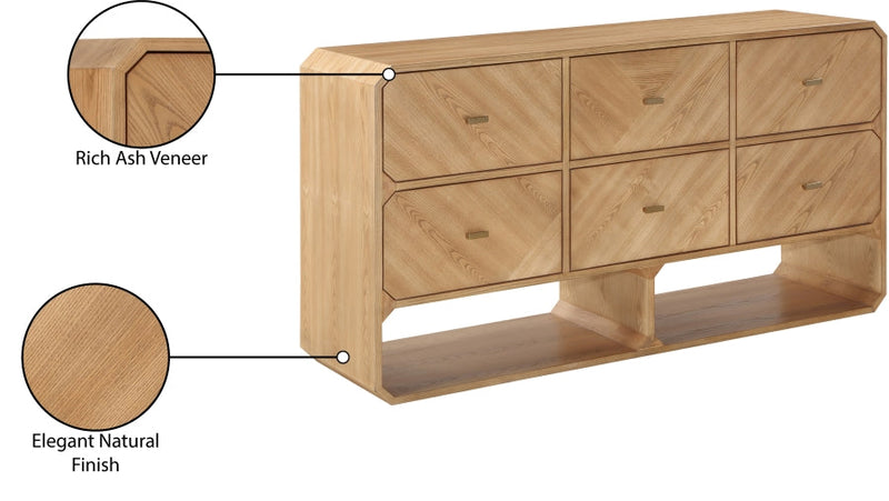 Parker Ash Veneer Dresser in Natural - 300Natural-D
