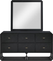 Parker Ash Veneer Framed Mirror in Black - 300Black-M