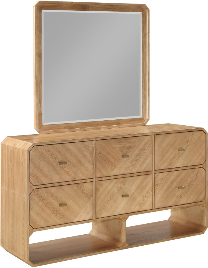 Parker Ash Veneer Framed Mirror in Natural - 300Natural-M