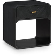 Parker Ash Veneer Nightstand in Black - 300Black-NS