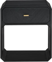 Parker Ash Veneer Nightstand in Black - 300Black-NS