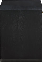 Parker Ash Veneer Nightstand in Black - 300Black-NS