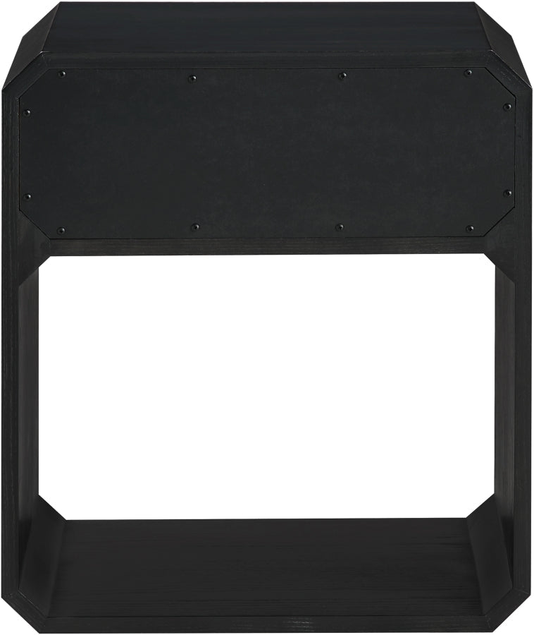 Parker Ash Veneer Nightstand in Black - 300Black-NS